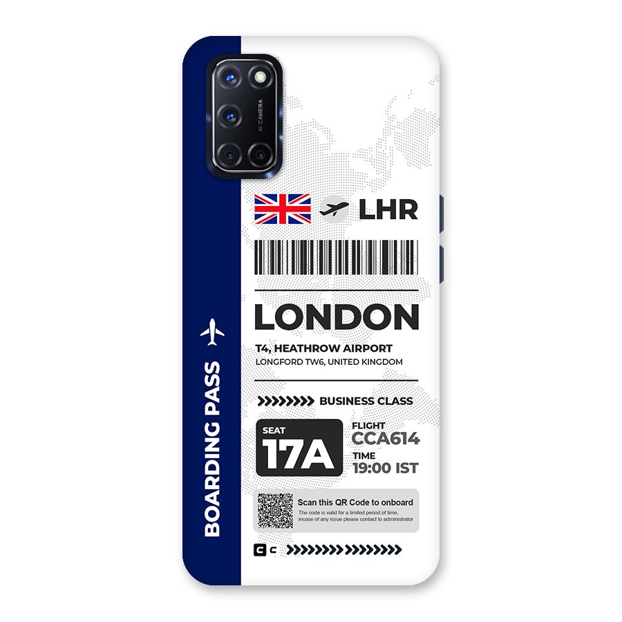 International Boarding Pass London Back Case for Oppo A52