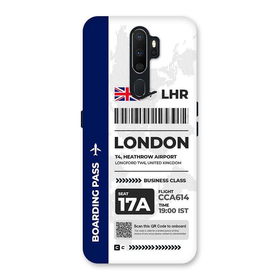 International Boarding Pass London Back Case for Oppo A5 (2020)