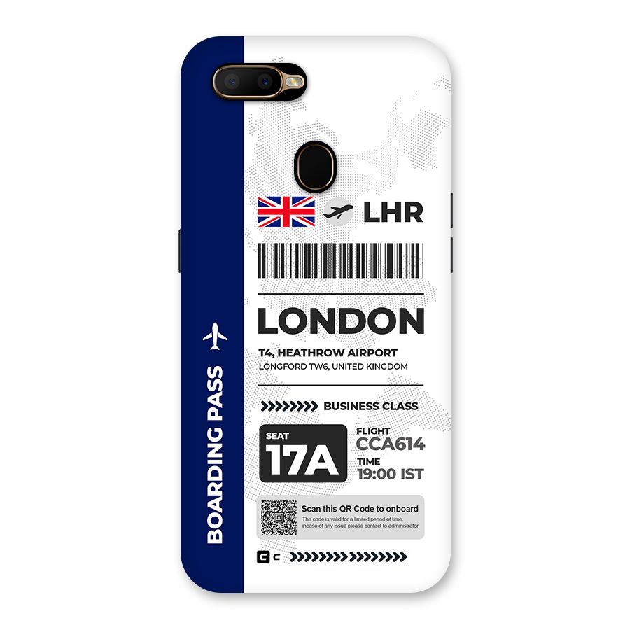 International Boarding Pass London Back Case for Oppo A5s