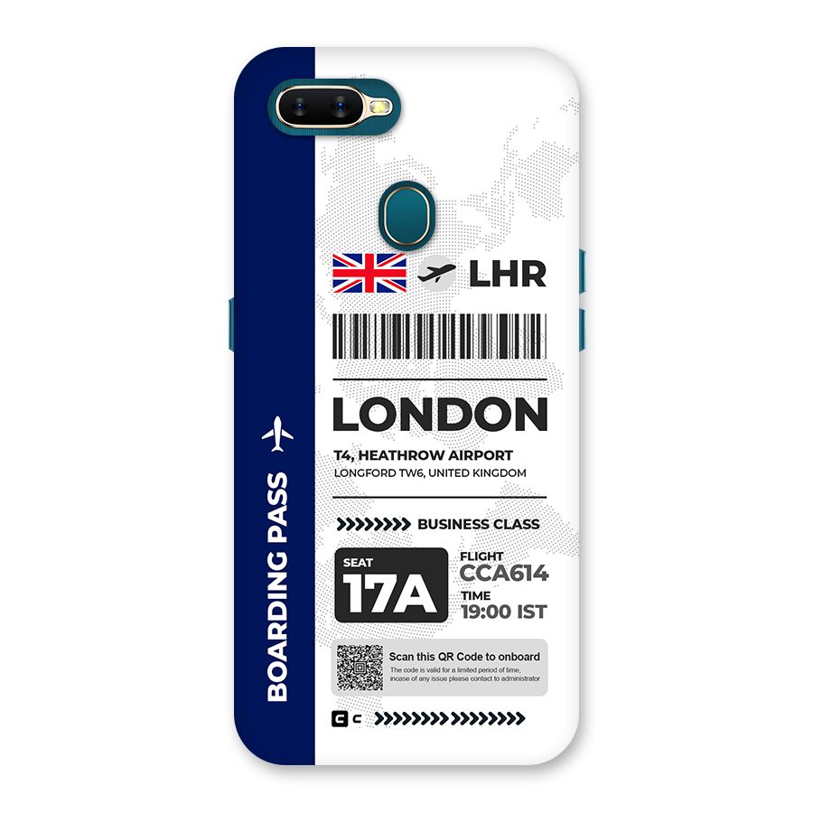 International Boarding Pass London Back Case for Oppo A7