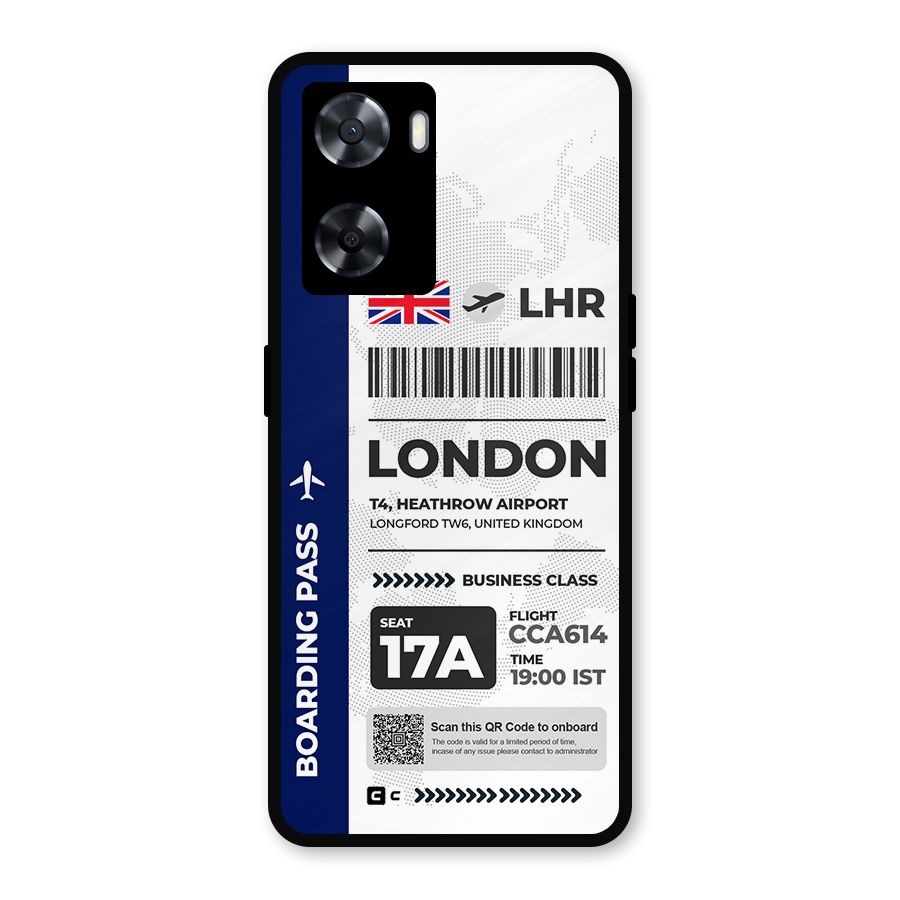 International Boarding Pass London Metal Back Case for Oppo A77