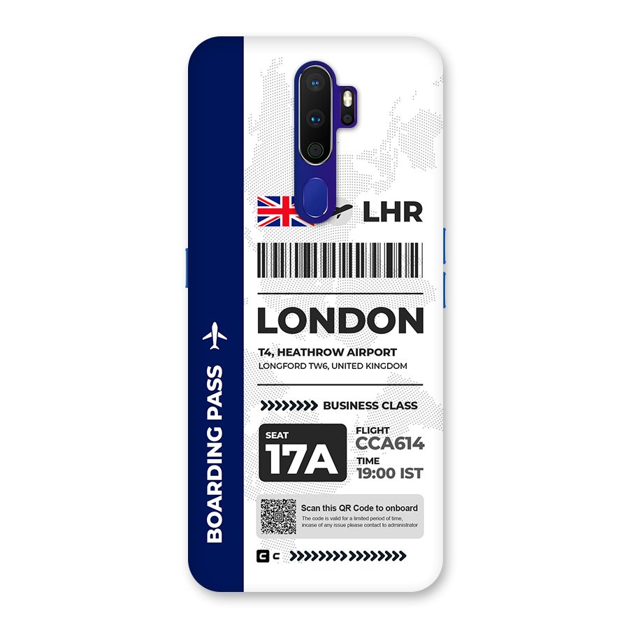 International Boarding Pass London Back Case for Oppo A9 (2020)