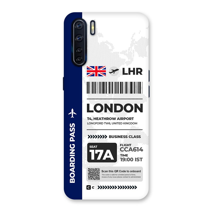 International Boarding Pass London Back Case for Oppo F15