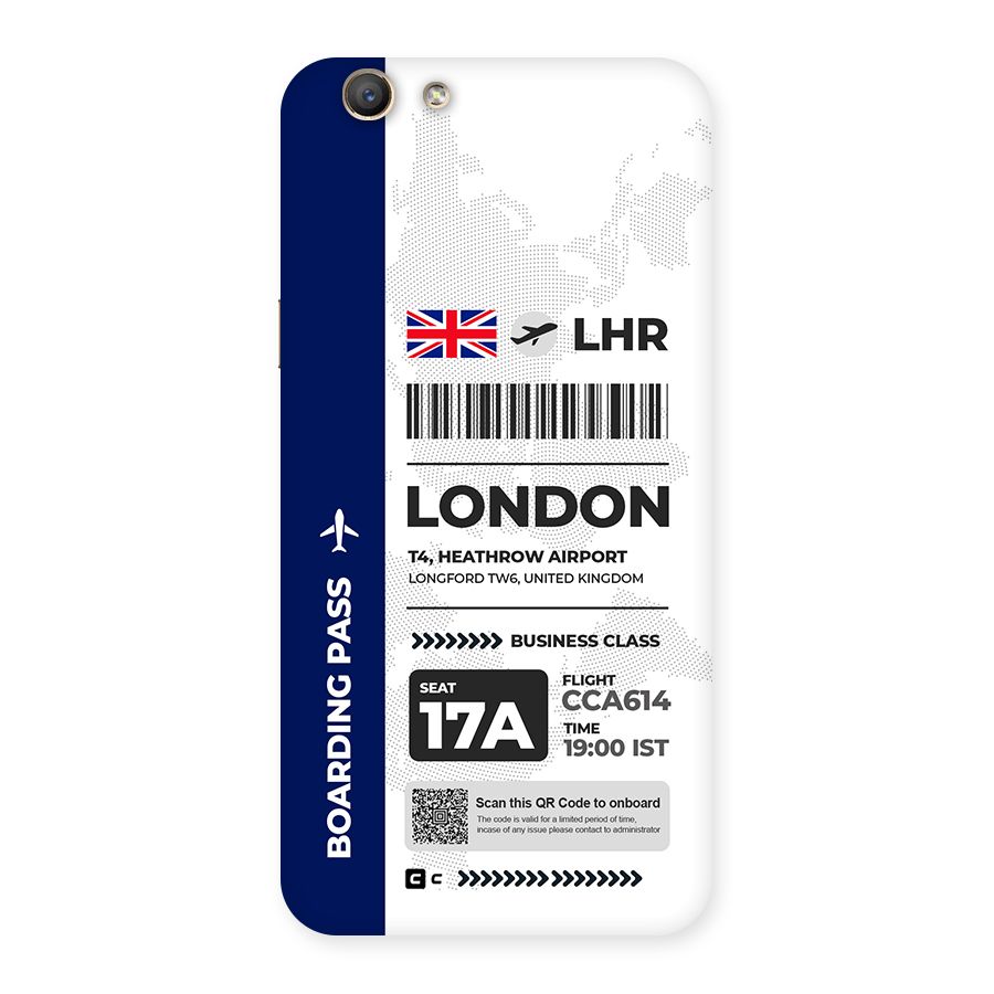 International Boarding Pass London Back Case for Oppo F1s