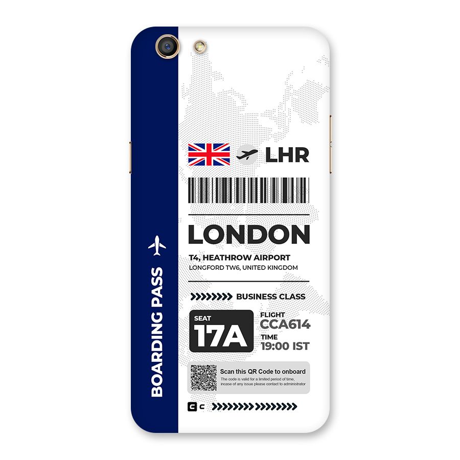 International Boarding Pass London Back Case for Oppo F3