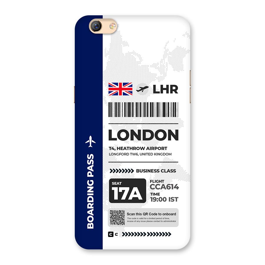 International Boarding Pass London Back Case for Oppo F3 Plus