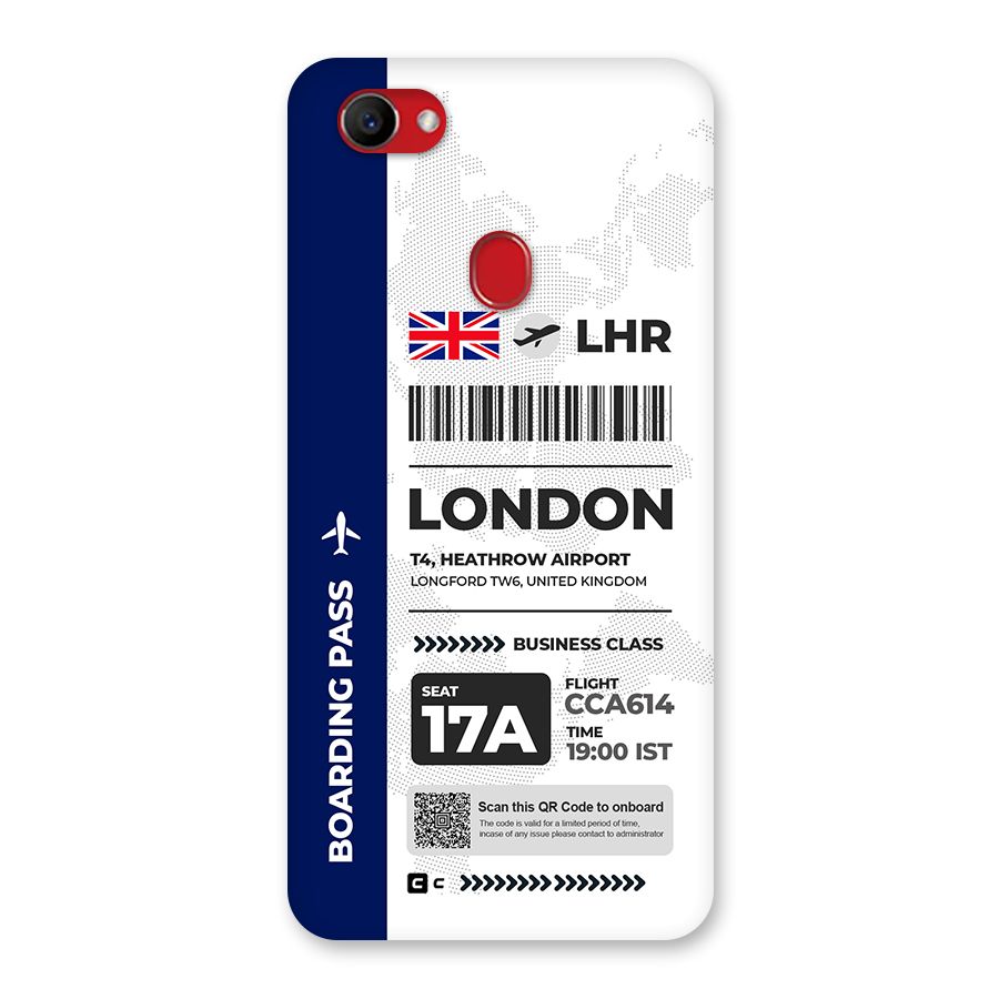 International Boarding Pass London Back Case for Oppo F7