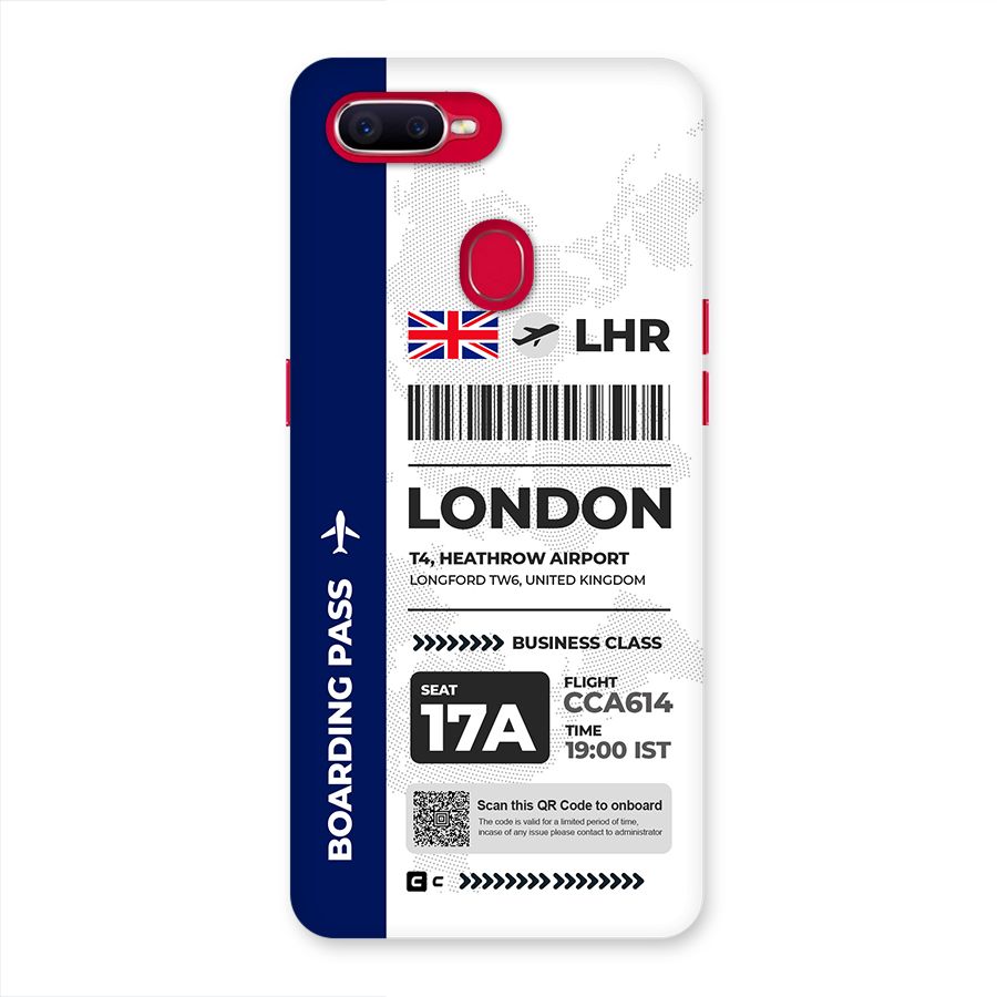 International Boarding Pass London Back Case for Oppo F9 Pro