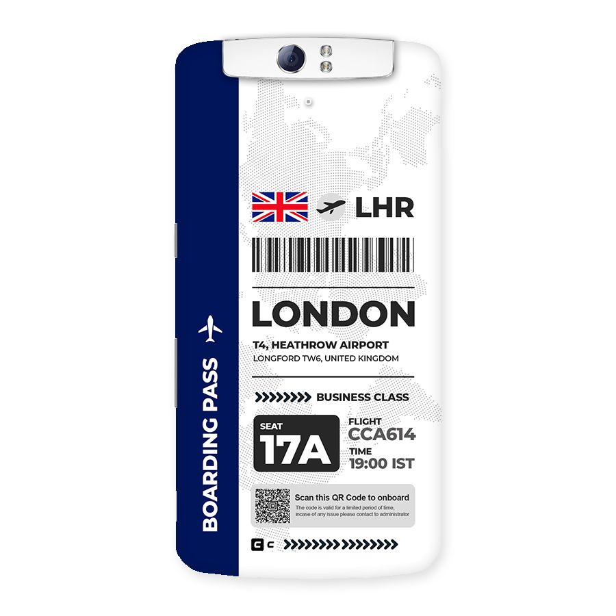 International Boarding Pass London Back Case for Oppo N1