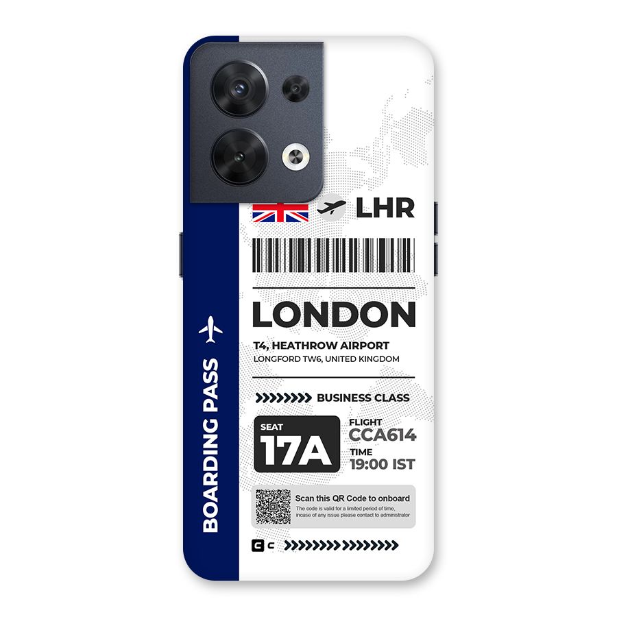 International Boarding Pass London Back Case for Oppo Reno8 5G