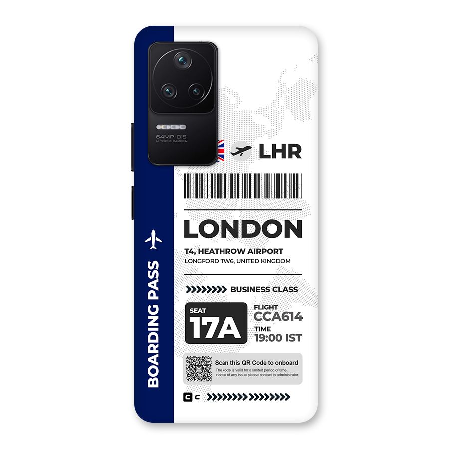 International Boarding Pass London Back Case for Poco F4 5G