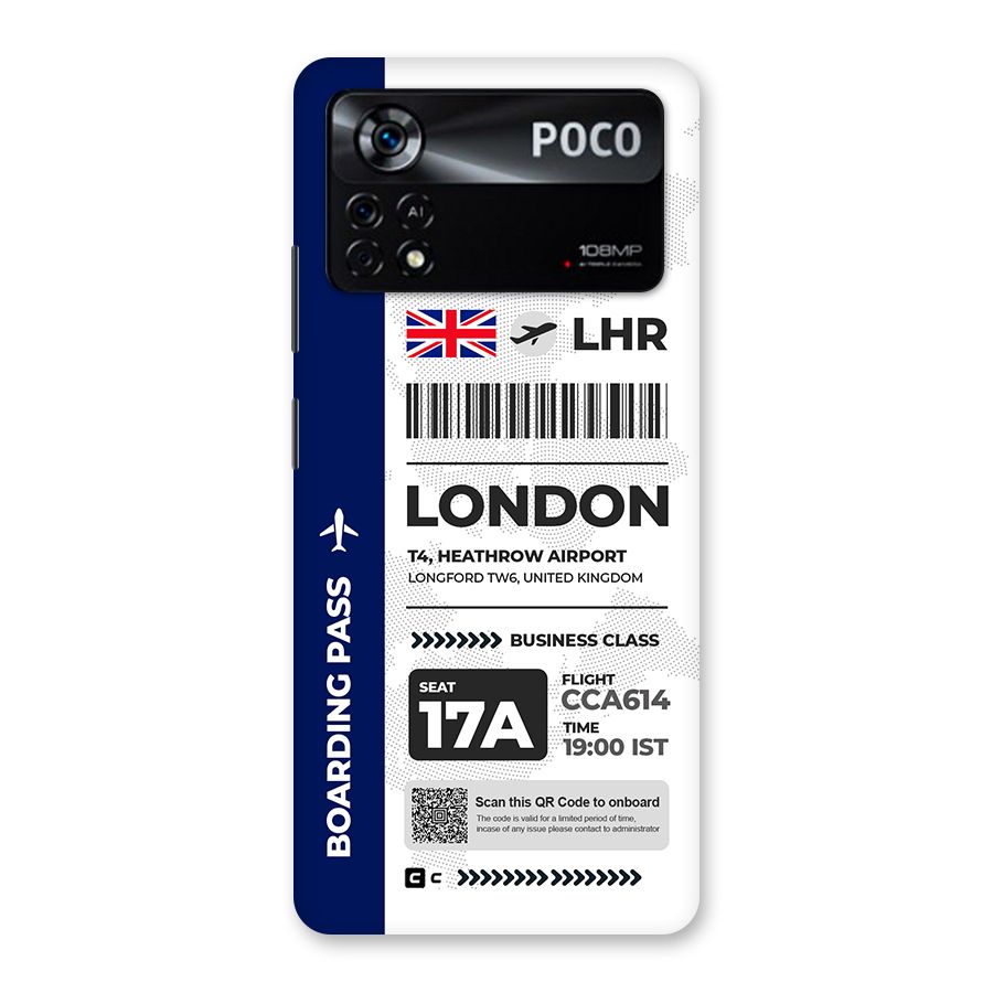 International Boarding Pass London Back Case for Poco X4 Pro 5G