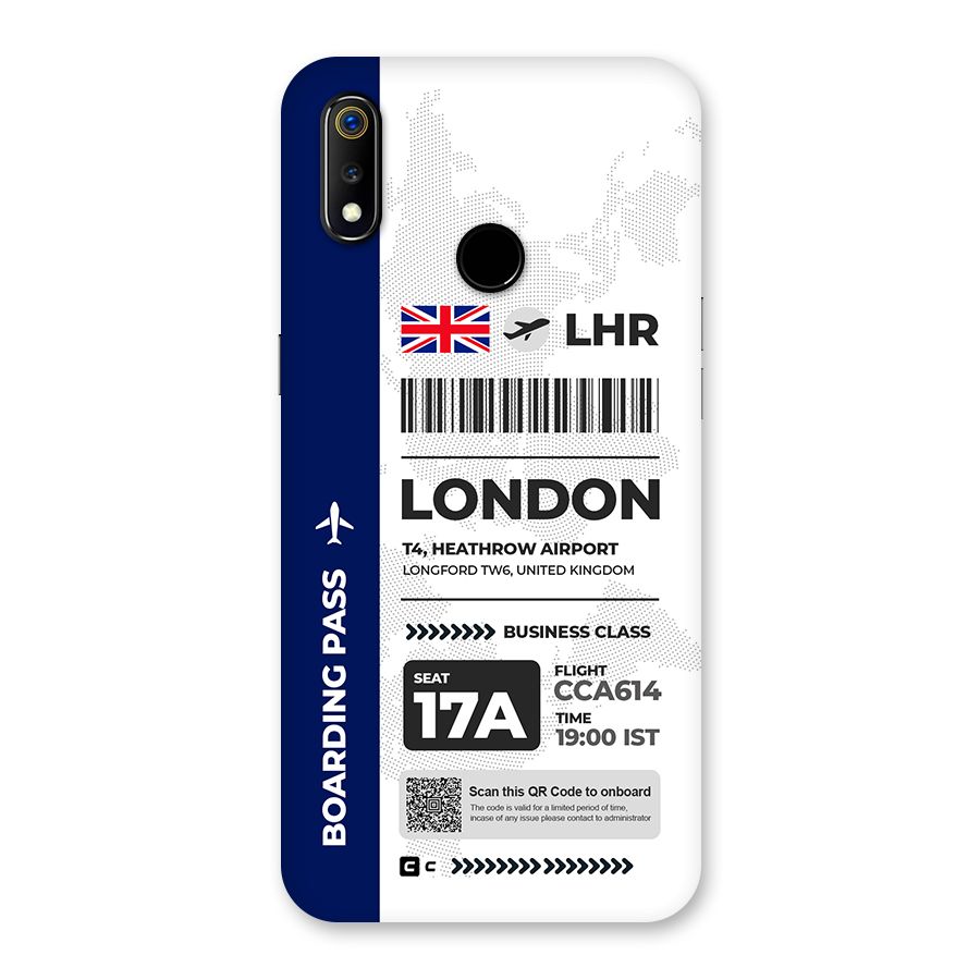 International Boarding Pass London Back Case for Realme 3