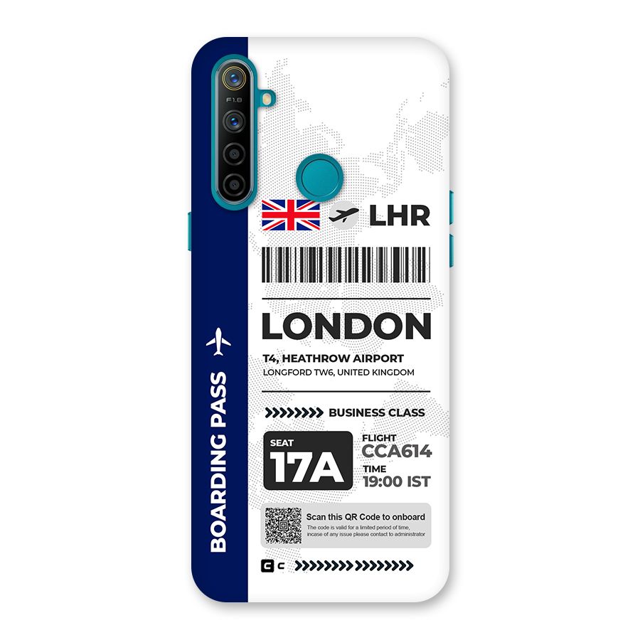 International Boarding Pass London Back Case for Realme 5i