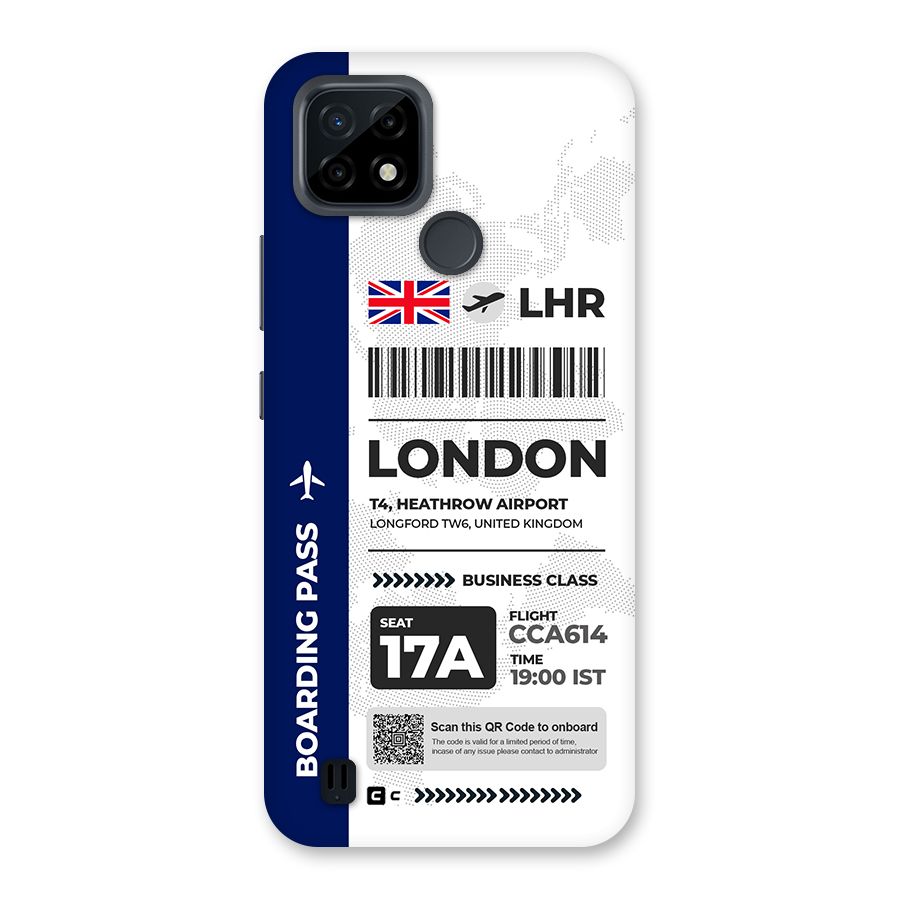 International Boarding Pass London Back Case for Realme C21