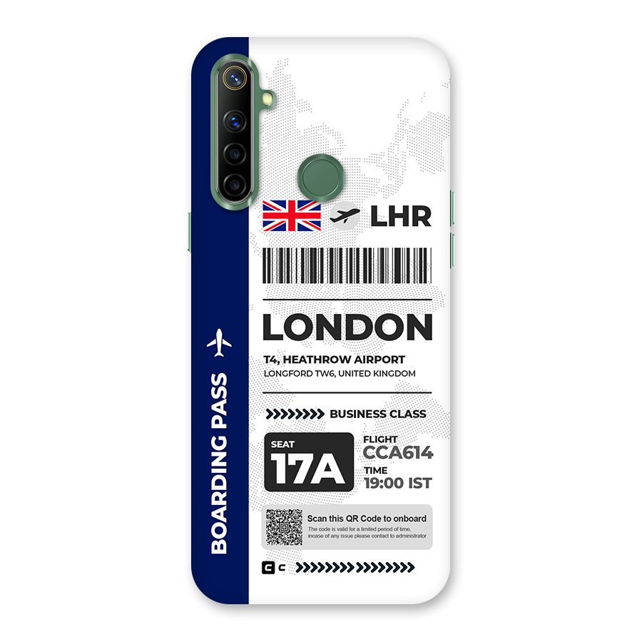 International Boarding Pass London Back Case for Realme Narzo 10
