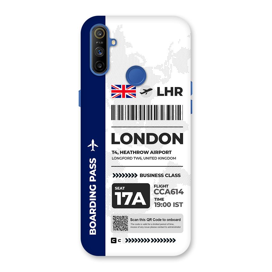 International Boarding Pass London Back Case for Realme Narzo 10A