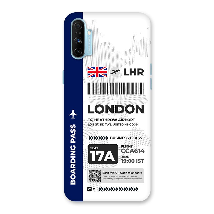 International Boarding Pass London Back Case for Realme Narzo 20A