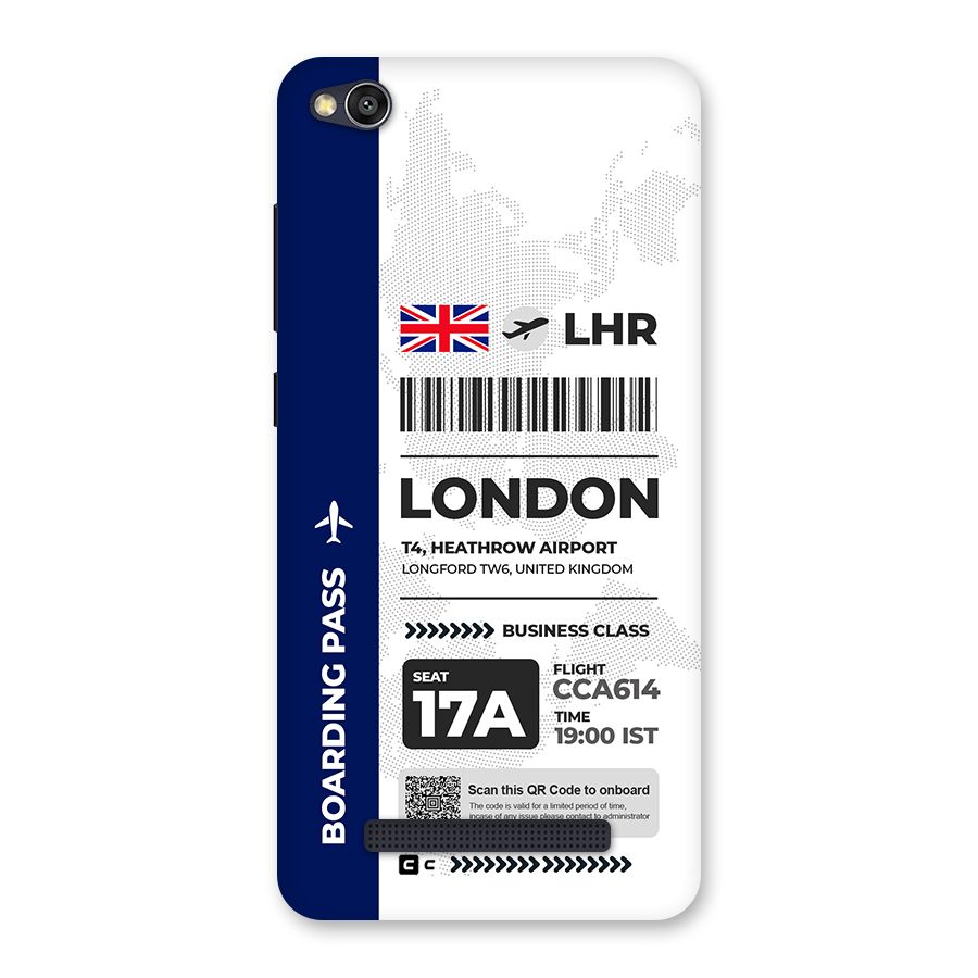 International Boarding Pass London Back Case for Redmi 4A