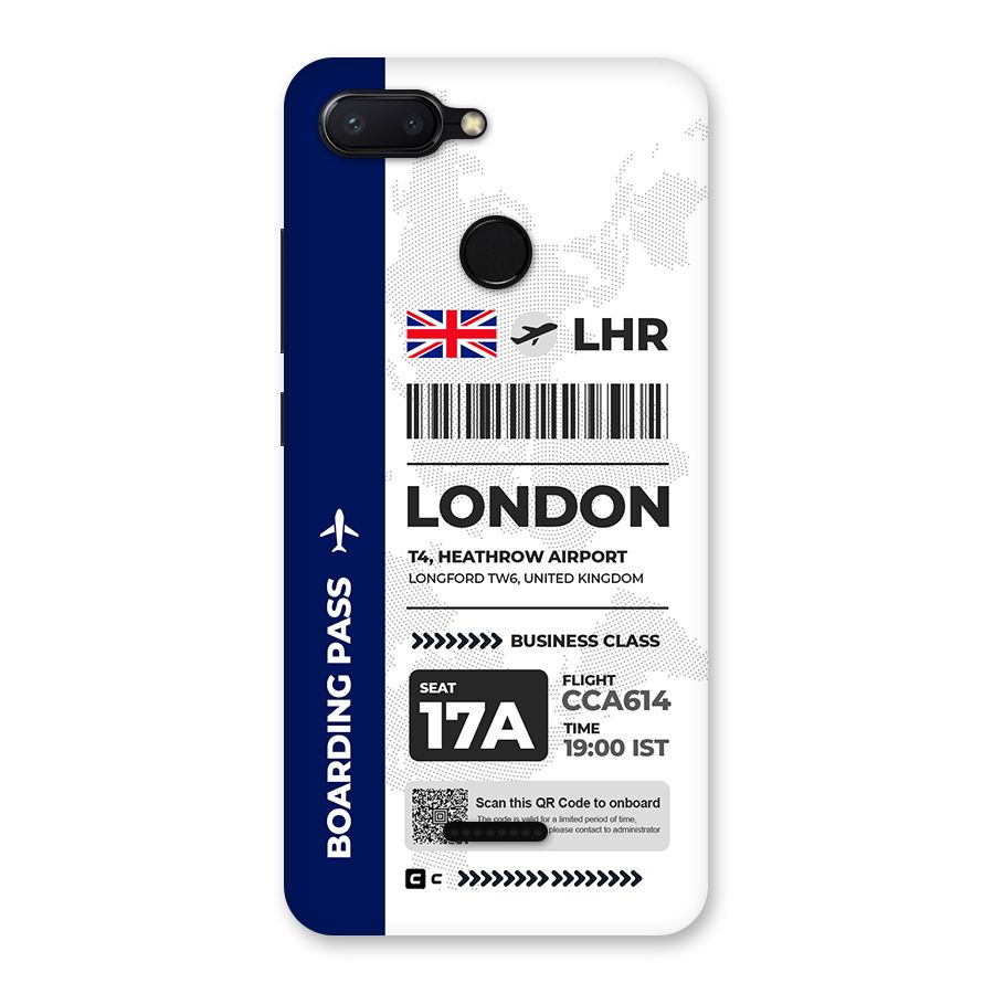 International Boarding Pass London Back Case for Redmi 6