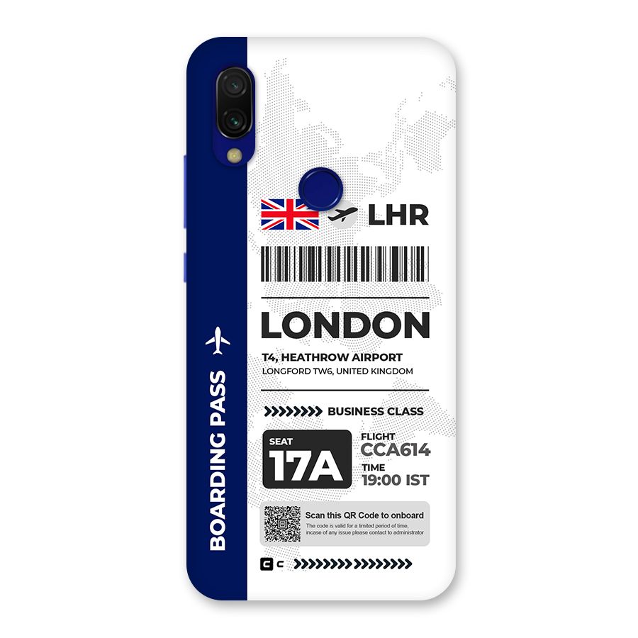 International Boarding Pass London Back Case for Redmi 7