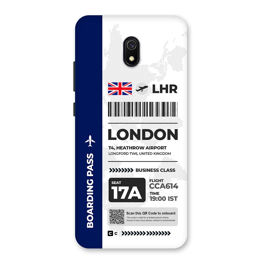 International Boarding Pass London Back Case for Redmi 8A