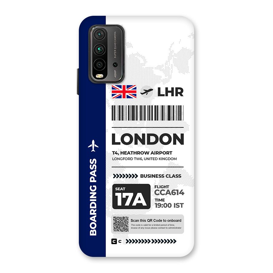 International Boarding Pass London Back Case for Redmi 9 Power