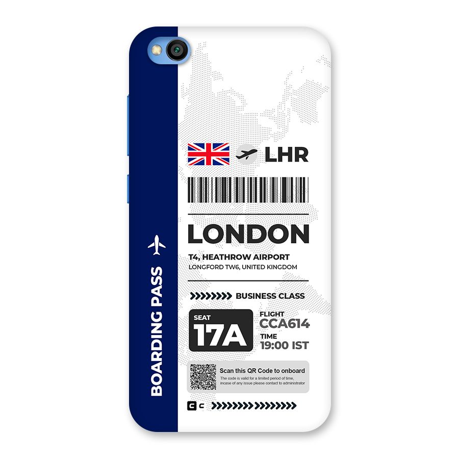 International Boarding Pass London Back Case for Redmi Go
