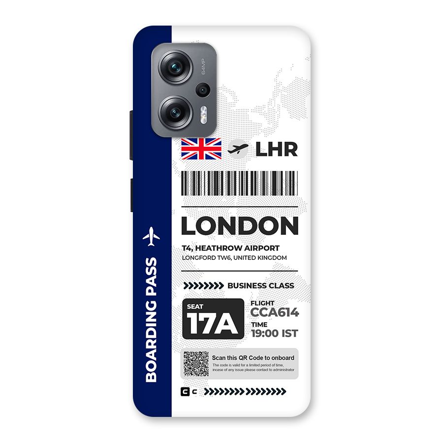 International Boarding Pass London Back Case for Redmi K50i