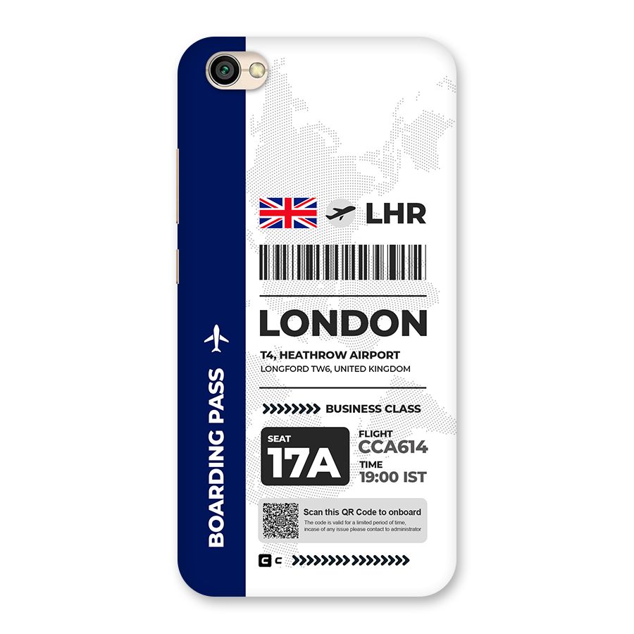 International Boarding Pass London Back Case for Redmi Y1 Lite