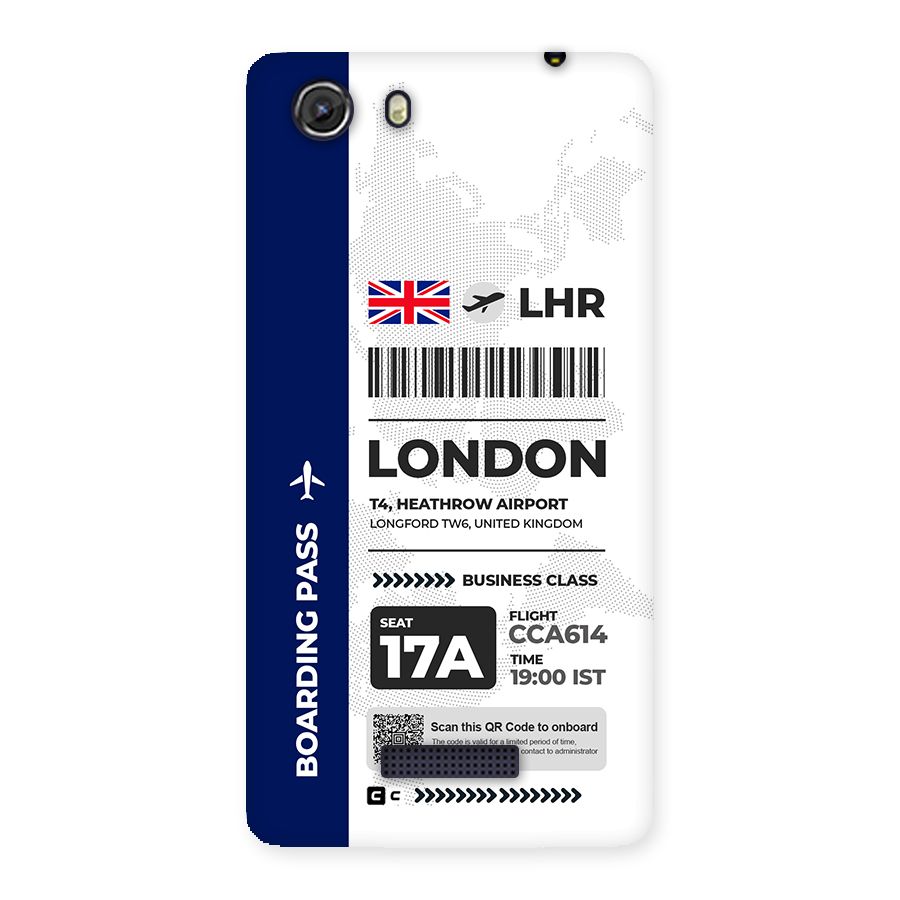 International Boarding Pass London Back Case for Unite 3