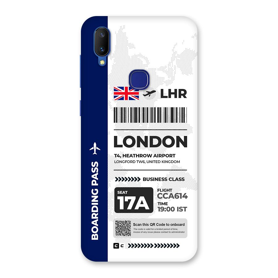 International Boarding Pass London Back Case for Vivo V11