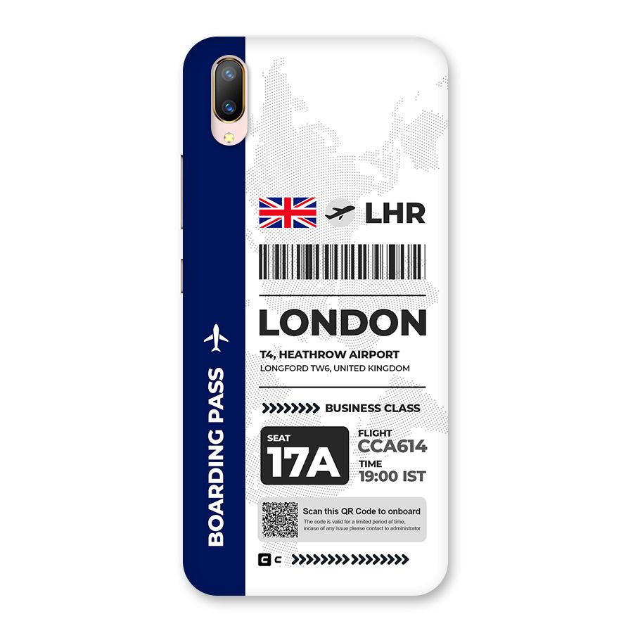 International Boarding Pass London Back Case for Vivo V11 Pro