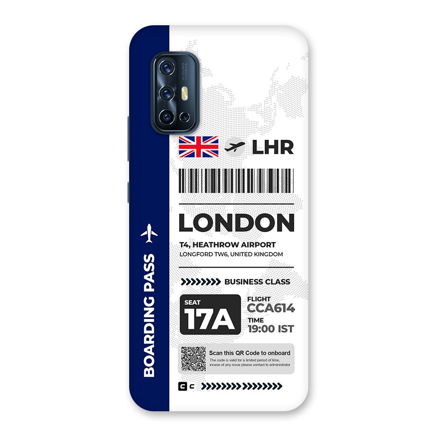 International Boarding Pass London Back Case for Vivo V17