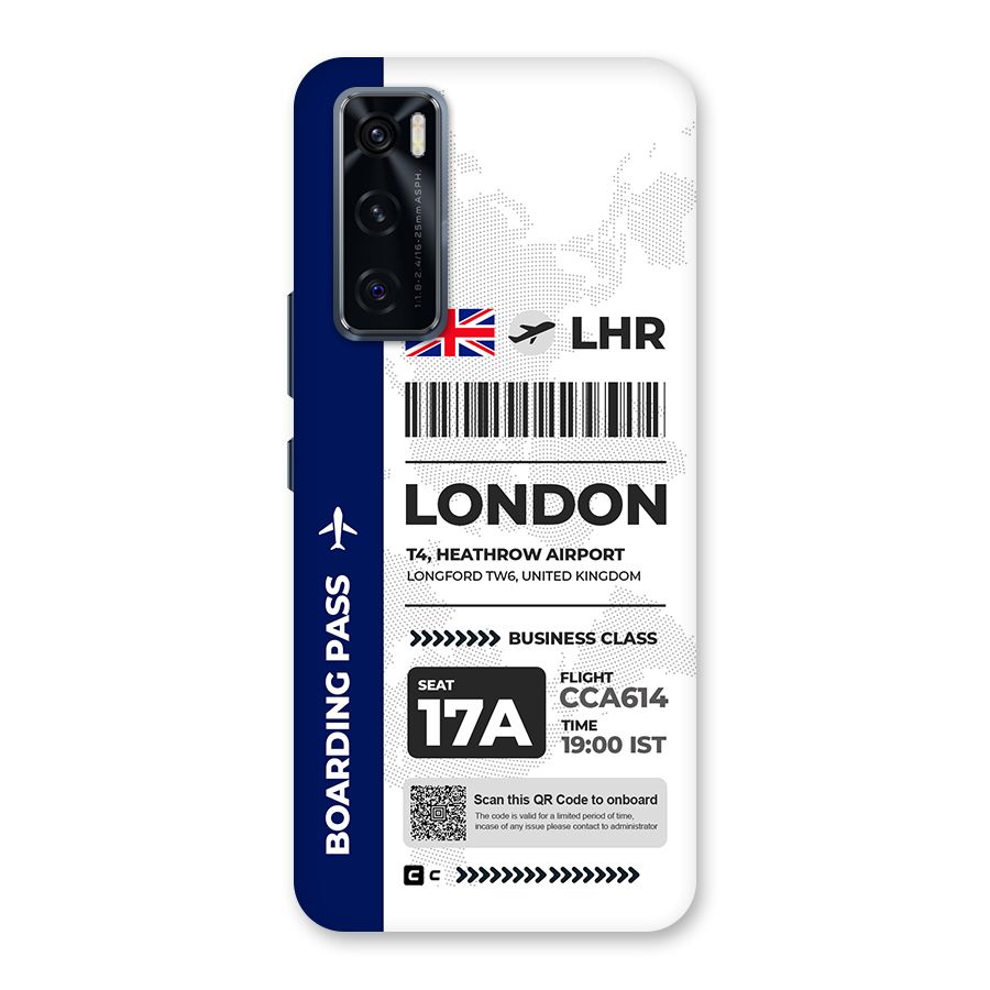 International Boarding Pass London Back Case for Vivo V20 SE