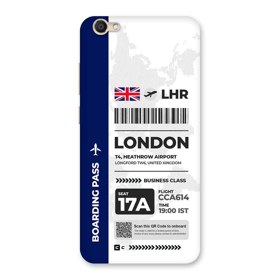 International Boarding Pass London Back Case for Vivo V5