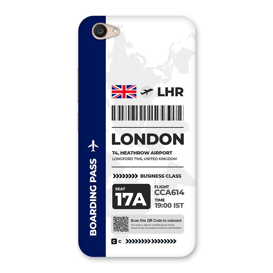 International Boarding Pass London Back Case for Vivo V5 Plus
