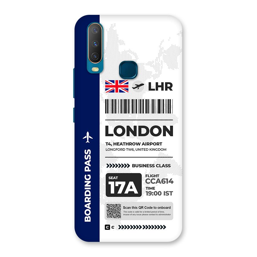 International Boarding Pass London Back Case for Vivo Y11