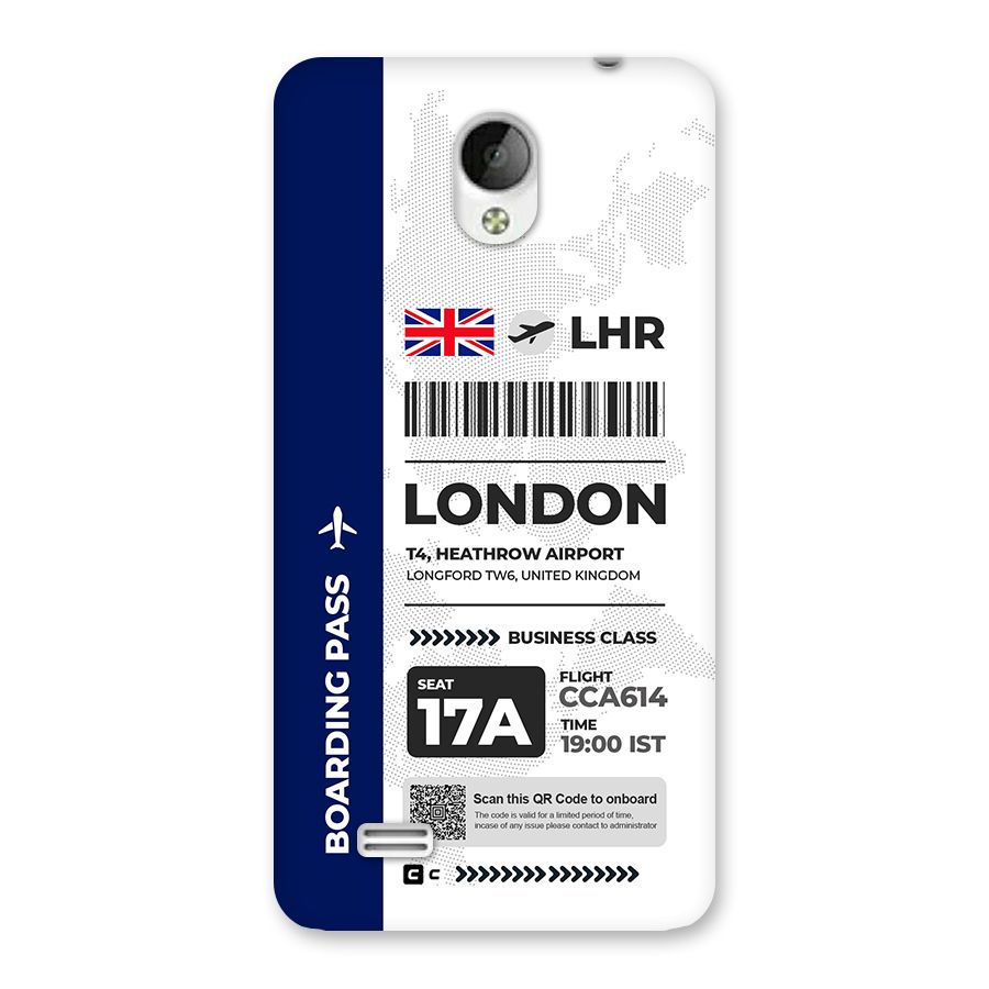 International Boarding Pass London Back Case for Vivo Y21