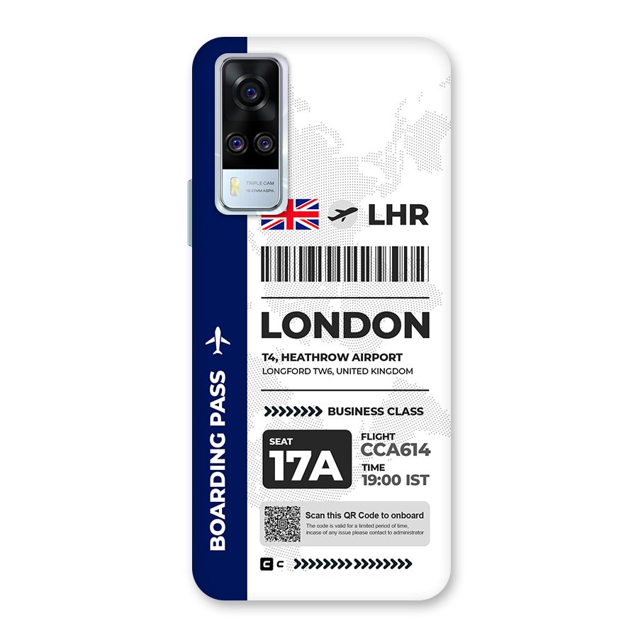 International Boarding Pass London Back Case for Vivo Y31
