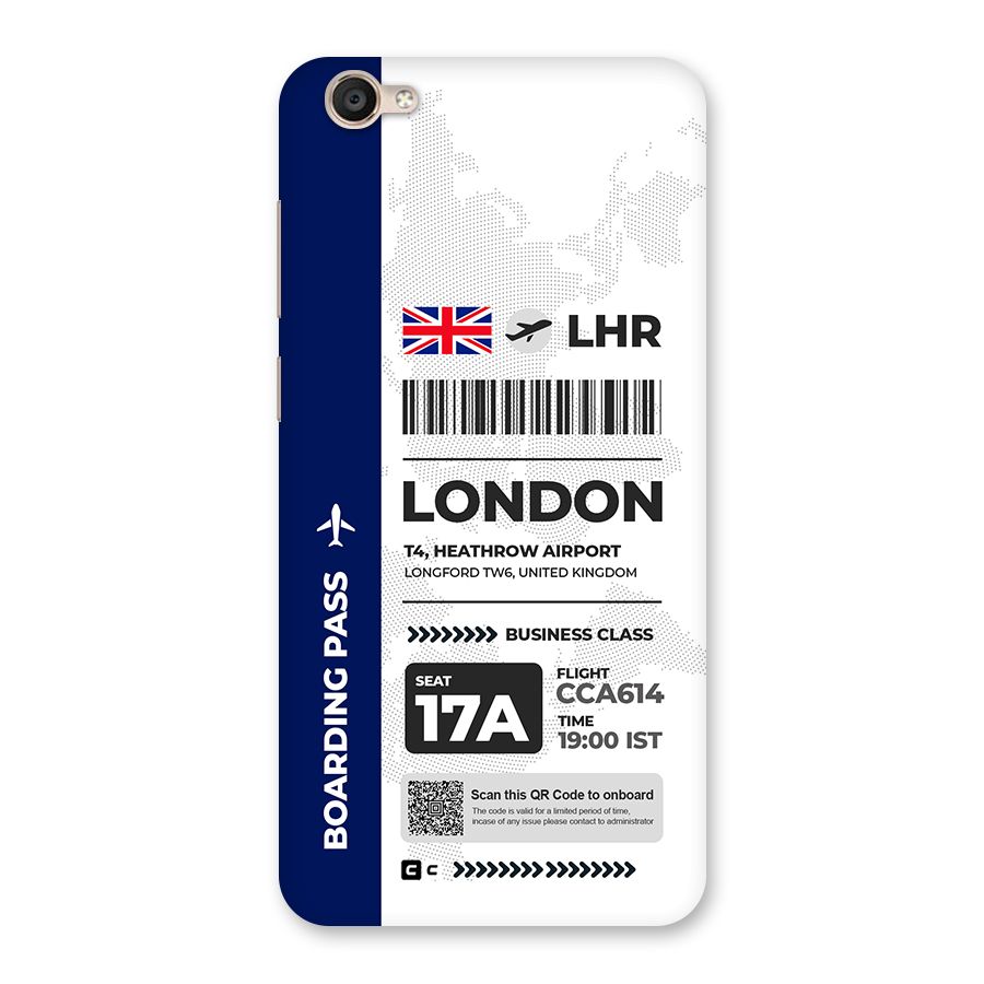 International Boarding Pass London Back Case for Vivo Y55s