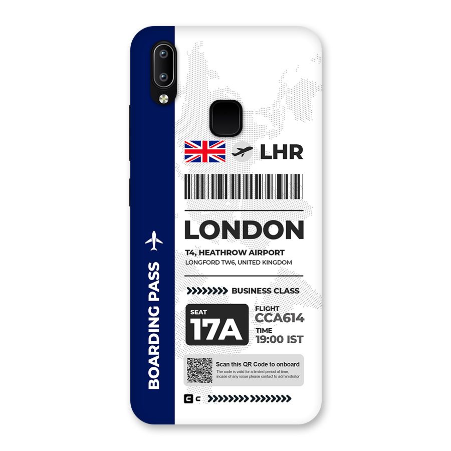International Boarding Pass London Back Case for Vivo Y93