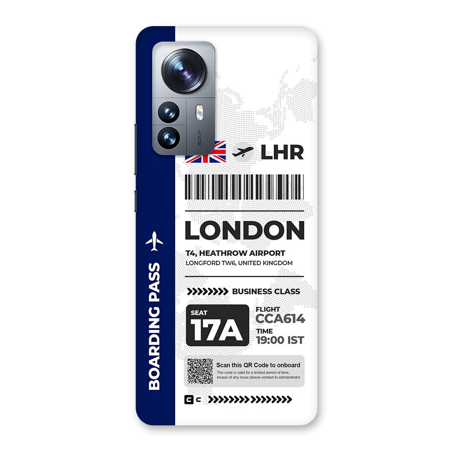 International Boarding Pass London Back Case for Xiaomi 12 Pro
