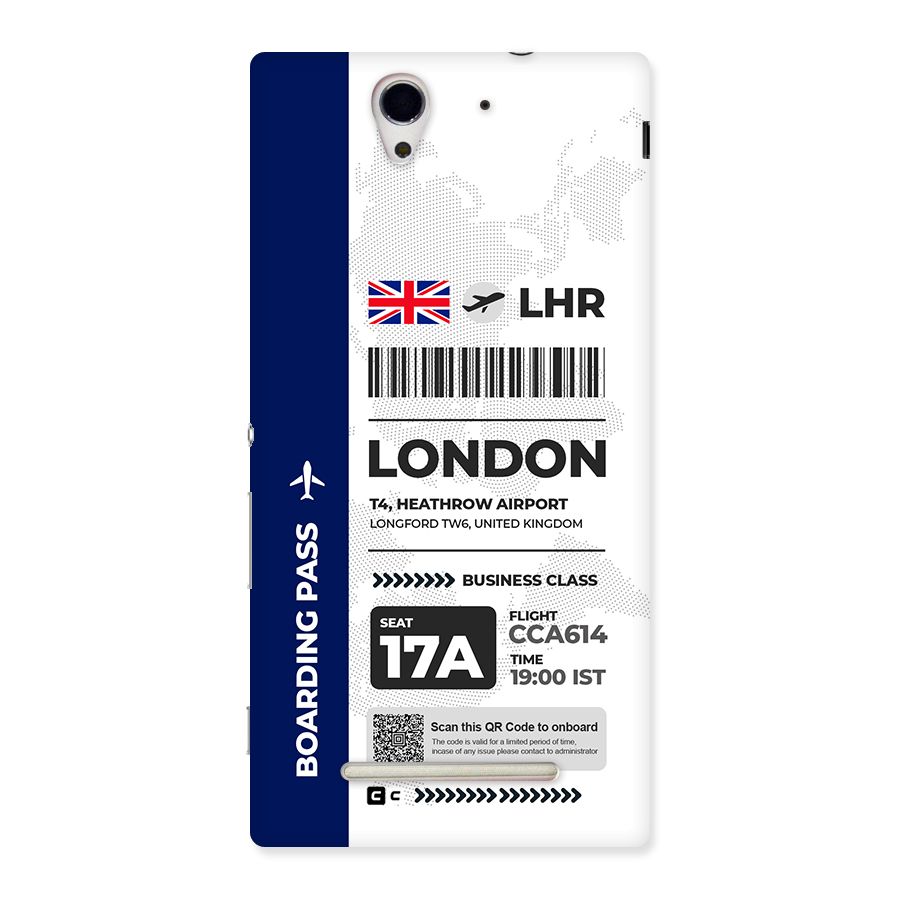 International Boarding Pass London Back Case for Xperia C3