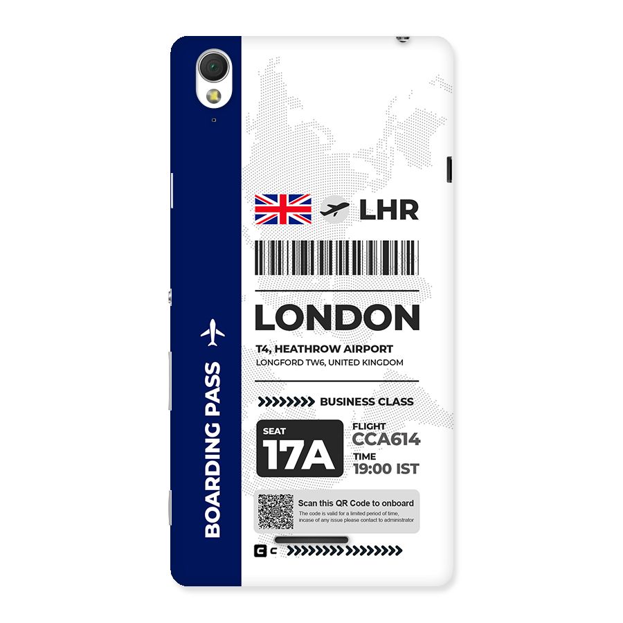 International Boarding Pass London Back Case for Xperia T3