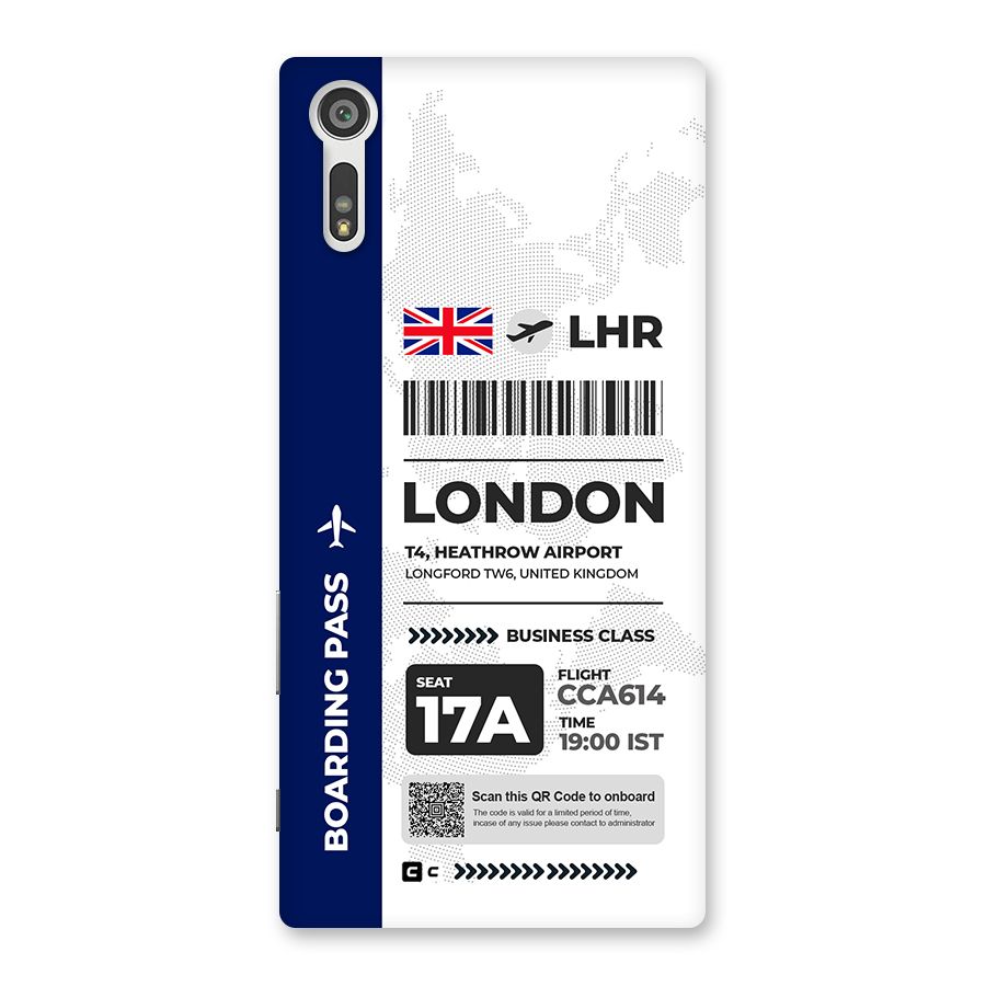 International Boarding Pass London Back Case for Xperia XZ