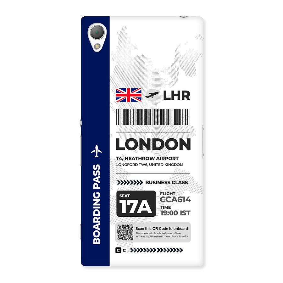 International Boarding Pass London Back Case for Xperia Z3