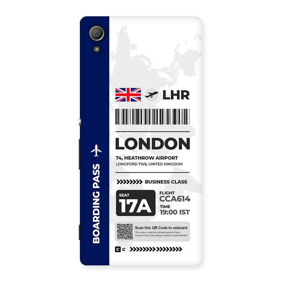 International Boarding Pass London Back Case for Xperia Z4