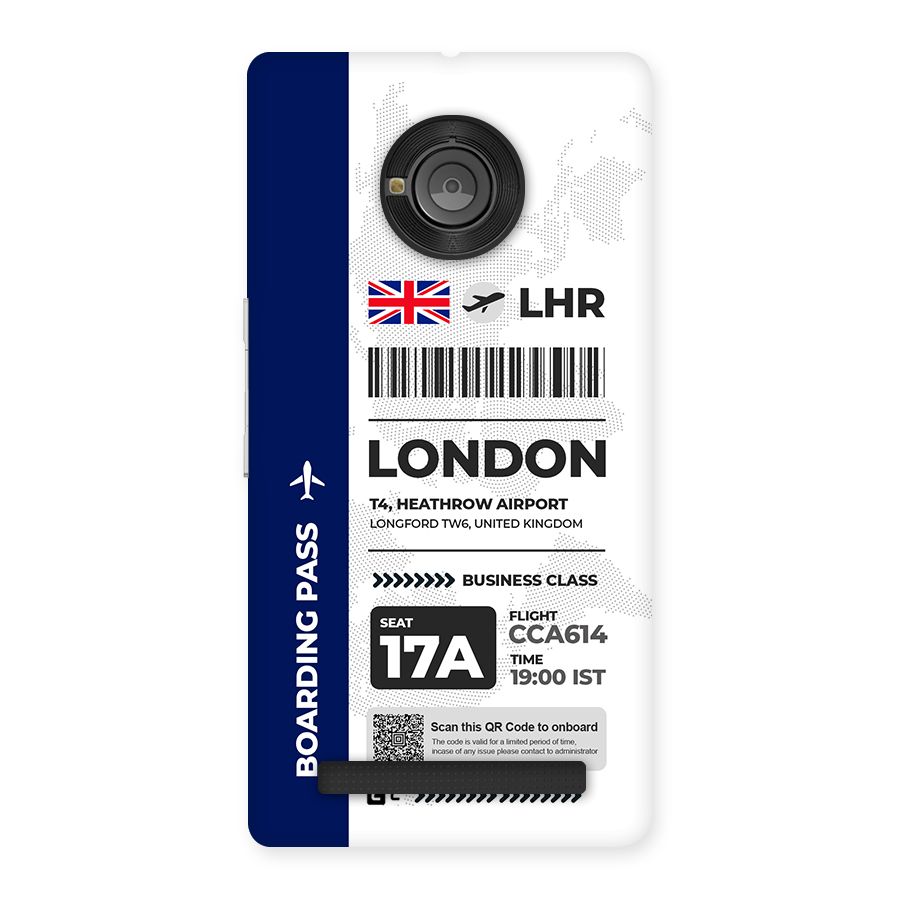 International Boarding Pass London Back Case for Yuphoria