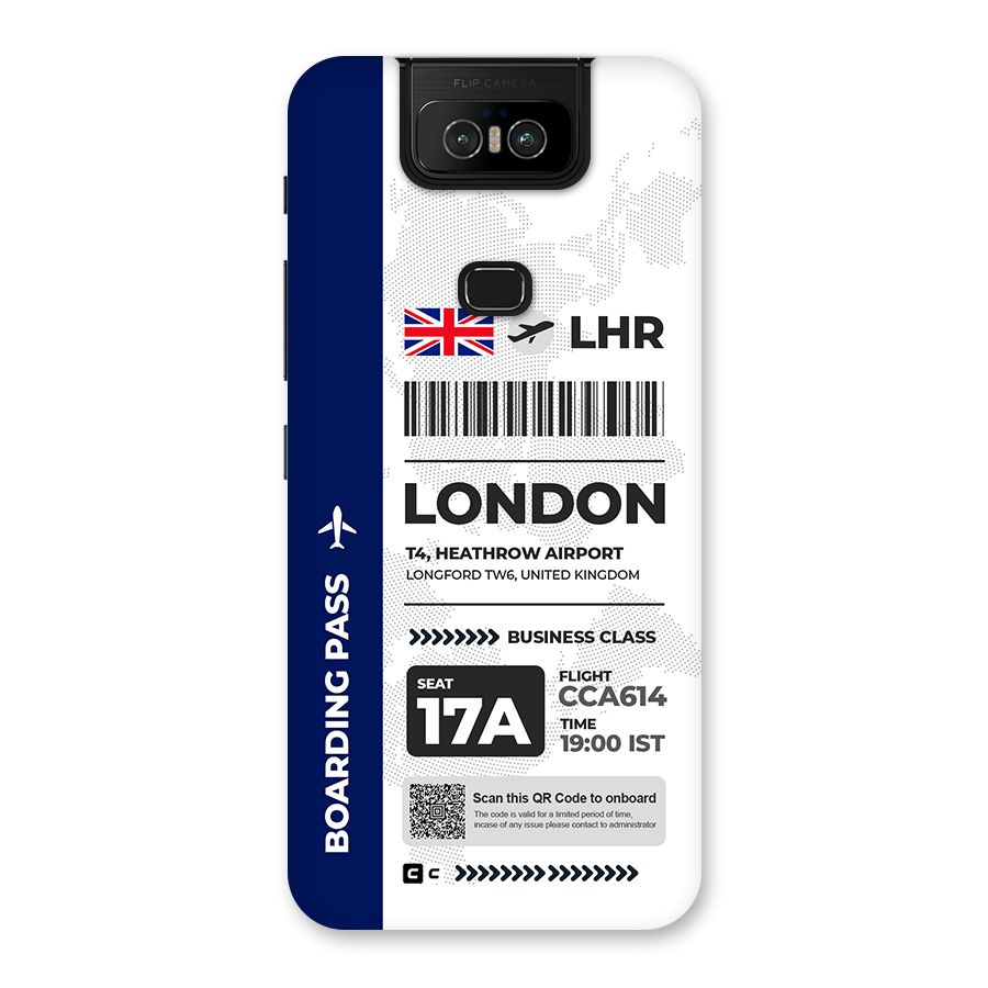 International Boarding Pass London Back Case for Zenfone 6z
